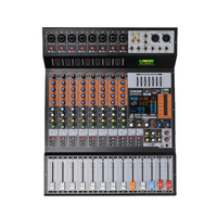 Console de mixage sonore professionnelle 8/12/16 canaux avec enregistrement USB BT, karaoké, DSP pour scène, DJ, performance en extérieur
