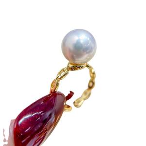 Anneau en argent S925, accessoire de fabrication de bijoux en perles, support pour perles de 6 à 8 mm, édition feuille vide, anneau 1941 - Product Image 5