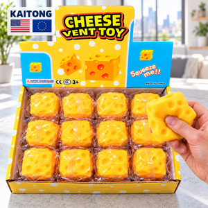 KAITONG Anti-Stress-Fingerspielzeug Stressabbau Sofort Lieferbar Schokoladen-Sensorik-Squeeze-Käse-Squishies Spielzeug - Product Image 1