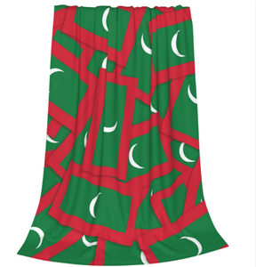 Couverture de lit à bas <span class=keywords><strong>prix</strong></span> avec drapeau des Maldives, couverture nationale douce et épaisse, couverture de voyage avec drapeau national pour lit, canapé, fauteuil - Product Image 1