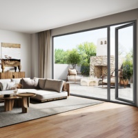 Porte à battant de haute qualité avec certificat américain disponible, cadre en alliage d'aluminium sur mesure, double vitrage, avec certification NFRC