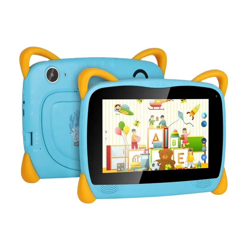 Tableta de aprendizaje de 7 pulgadas para niños, tablet con android, wifi, oem, personalizada, venta al por mayor, gran oferta