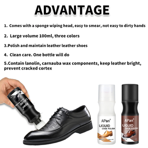 Betún Líquido <span class=keywords><strong>para</strong></span> <span class=keywords><strong>Zapatos</strong></span> en Botella Negra, Limpieza, Mantenimiento, Reparación y Pulido de <span class=keywords><strong>Zapatos</strong></span> - Product Image 2
