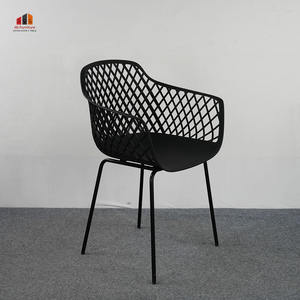 Fauteuil commercial élégant avec dossier en maille diamantée, design moderne pour bistro, hall d'hôtel et espace de bureau créatif - Product Image 4