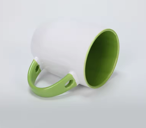 Tasse à café en céramique vierge pour sublimation de couleur intérieure, mugs personnalisés imprimés en gros avec cuillère - Product Image 3