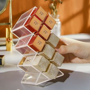 Boîte de rangement à rouge à lèvres en acrylique transparent, multi-compartiments, grande capacité, présentoir de bureau pour influenceuses - Product Image 5