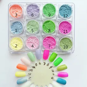 2023 Innovative Design 12 Color Temperature Change Powder Manicure Professional Nail Accessories Acrylic Powder