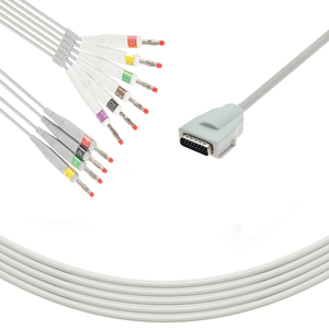 Câble EKG compatible <span class=keywords><strong>Mortara</strong></span> Eclipse 4 One Piece IEC Banana 4.0mm, câble EKG à connexion directe Atria 3000 pour usage hospitalier - Product Image 2