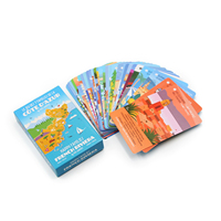Cartes de jeu de table françaises personnalisables en taille et couleur, jeu de société éducatif portable pour enfants, vente en gros
