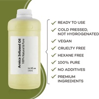Extrait d'arnica biologique pressé à froid (Arnica Montana) huile de massage à base de plantes aux fleurs séchées