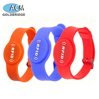 Pulsera Deportiva Ajustable de Silicona con RFID de 13.56Mhz y 125KHz, Resistente al Agua, para Control de Acceso en Eventos, Festivales y Negocios, con NFC