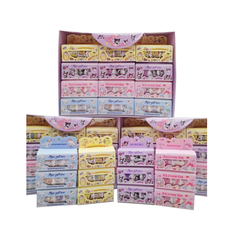 Cartoon Sanrio My Melody Kuromi Kawaii Diy Hand Account Tape Ins Girl Heart Kawaii Decorative Material Tape Festival Gifts