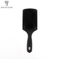 Brosse démêlante élastique en ABS avec logo personnalisé, peigne magique noir, brosse à cheveux Airpad pour hommes et femmes, pour le coiffage
