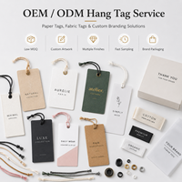 Étiquettes personnalisées pour vêtements, en papier ou en tissu, avec logo imprimé et cordon, pour l'emballage de marques de vêtements