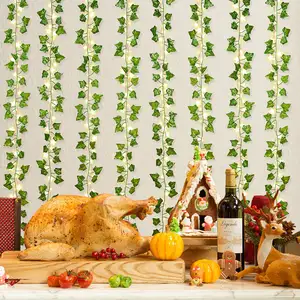 Foglia finta appesa piante verdi fogliame vite vite verde alloro foglie di uva edera camera decorazione della parete della stanza
