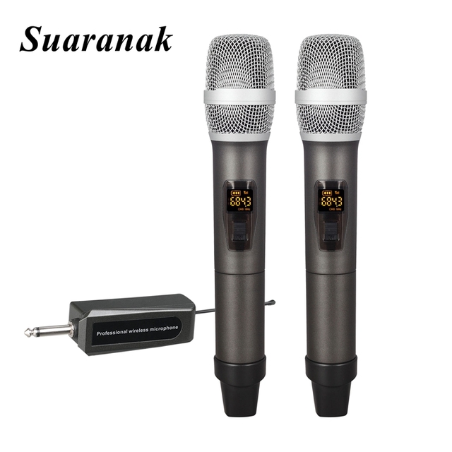 M4 Professional Handheld Dynamic Handheld Wireless Microphone System for Karaoke Singing Wedding DJ Party Speech Church