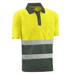 Polo - HVS620YMG S London - Colore: Giallo/verde fluorescente - Tessuto sportivo "Eye Bird". Traspirante, assorbe l'umidità. - Product Image 2