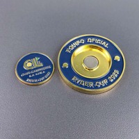 Marqueurs de balle de golf en alliage de zinc et fer de haute qualité, personnalisés, avec émail dur, aimant puissant et durabilité accrue
