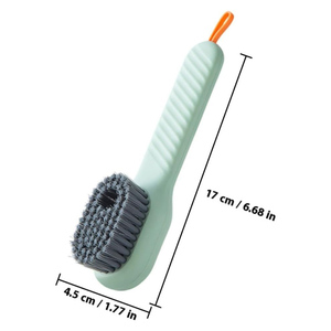 Plastic <b>Scrub</b> <b>Brush</b> with Soap Dispenser Nylon Bristles Handheld for Laundry & Shoe Cleaning - Product Image 2