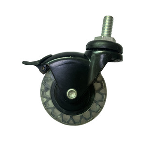 3 Inch Transparent <b>Swivel</b> Caster Wheel Black Silent Industrial Furniture Casters - Product Image 3