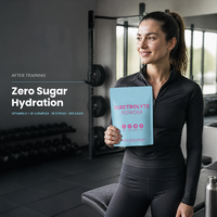 Poudre d'électrolytes au goût naturel de citron vert pour l'hydratation, la récupération musculaire, l'endurance, l'énergie, le soutien immunitaire et le bien-être