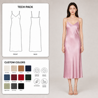 Robe nuisette en satin rose poudré pour femme, coupe biais, col en V, bretelles spaghetti, sans manches, longueur midi, pour cocktail, soirée, vente en gros