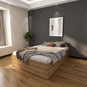 Hot Selling Modern 2254 Twin Platform Wooden Panel <b>Bed</b> Frame Nicely Complemented Bedroom Furniture Hotel Hospital Use - Product Image 2