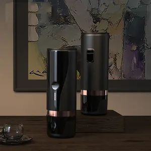 Sıcak satış PCM00 taşınabilir mini siyah elektrikli kahve makinesi ekleme olabilir özü el espresso kahve makinesi