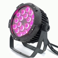 Projecteurs de scène DJ extérieurs étanches IP65 18x18W RGBWA UV 6-en-1 en aluminium, LED Par silencieux à effet Wash Disco avec DMX512