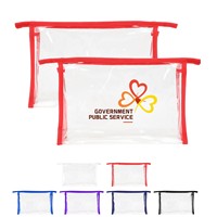 Trousse de Toilette/Maquillage Transparente Étanche Portable Unisexe, Mini Pochette de Voyage en PVC Personnalisable avec Fermeture Éclair