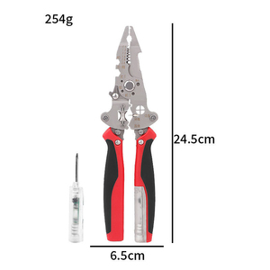 Dénudeur de fils pliable direct d'usine avec testeur de tension, outil multifonction pour travaux électriques - Product Image 5