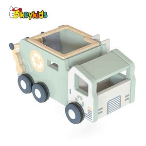 <span class=keywords><strong>Camion</strong></span> de recyclage de gestion des déchets Montessori, <span class=keywords><strong>camion</strong></span> à ordures en bois avec 4 poubelles W04A603, autres véhicules jouets - Product Image 3