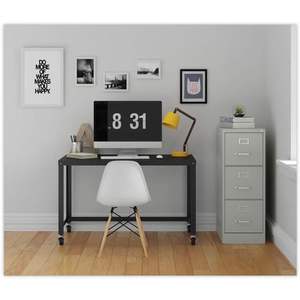 Alera HVF1541LG Armoire à dossiers verticale économique gris clair à trois tiroirs, tiroirs format lettre de 15 po x 22 po x 40,19 po - Product Image 4