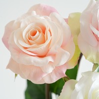 Centres de table de mariage les plus vendus fleurs 8cm unique Latex Real Touch Roses fleur pour la décoration de salon de maison de mariage