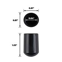 Embout de pied de meuble en vinyle noir de 5/8 pouce de hauteur |   Protection contre les rayures au sol pour chaises et tabourets |   Protection des sols et des surfaces
