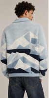 Pull en maille décontracté pour homme avec logo personnalisé, motif design, manteau tricoté d'hiver, cardigan zippé à manches longues