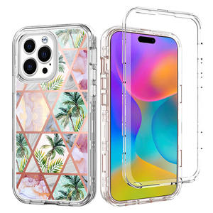 Pour iPhone 17 Pro Max Electroplaqué <span class=keywords><strong>Marbre</strong></span> Mobile Téléphone Couvre 3 en 1 <span class=keywords><strong>Effet</strong></span> de <span class=keywords><strong>Marbre</strong></span> pour iPhone <span class=keywords><strong>Marbre</strong></span> Texture Paillettes Téléphone Cas - Product Image 1