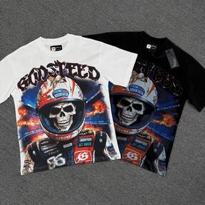 เสื้อยืด Godspeed Skull Moto Biker แขนสั้นทรงปกติสำหรับผู้ชาย พิมพ์ลายแบบ Sublimation คอกลม - Product Image 6