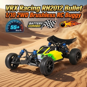 VRX Racing RH2012 Bullet 1/10 2WD Buggy RC Brushless avec Moteur 3650, ESC 45A, Batterie LiPo 7.4V 3300mAh, Amortisseurs à huile, Vitesse 50km/h, Voiture Tout-Terrain RTR - Product Image 1