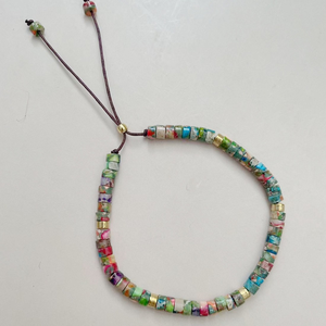 Pulsera de Rodocrosita Tejida Ajustable con Cuentas de Piedra Natural, Joyería Unisex Multicolor para Regalo del Día de la Madre, Compra al por Mayor - Product Image 4