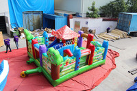 Jungle petit parc gonflable videur gonflable commercial toboggan parcours d'obstacles enfants aire de jeux gonflable amusant obstacle plein d'entrain