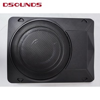 Subwoofer para Coche Ultra Delgado de 10 Pulgadas y 300W RMS con Graves Potentes, Subwoofer Activo para Debajo del Asiento para Modificación de Audio de Automóvil