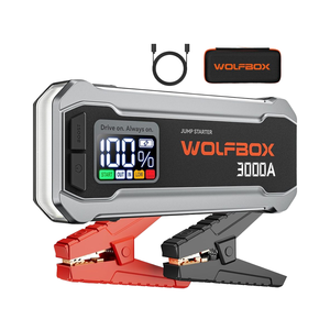 WOLFBOX 3000A เครื่องช่วยสตาร์ทรถยนต์แบบพกพา 12V สำหรับรถยนต์และรถบรรทุก พร้อมไฟ LED ชาร์จเร็ว 60W (อะแดปเตอร์ไม่รวมอยู่ในชุด) ความจุ 16000mAh - Product Image 1