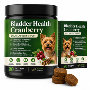 Integratore Olistico per il Benessere della Vescica del <span class=keywords><strong>Cane</strong></span> con Estratto di Mirtillo Rosso e D-Mannosio, Supporto Renale Quotidiano per Cani Adulti di Tutte le Taglie - Product Image 1