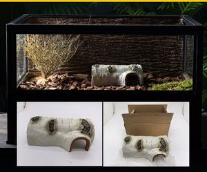 Décorations en bois pour reptiles : Grottes cachettes en écorce <span class=keywords><strong>de</strong></span> bouleau pour terrariums, aquariums, vivariums – Idéal pour lézards, geckos, serpents et amphibiens - Product Image 2
