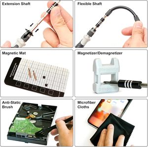 Kit de tournevis de précision magnétique 140-en-1 en acier au chrome-vanadium, multi-usage pour bricolage, réparation électronique OEM, avec étui pour montres - Product Image 4