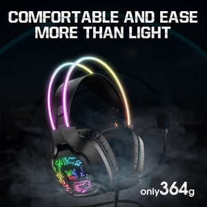 <span class=keywords><strong>Cuffie</strong></span> da <span class=keywords><strong>Gaming</strong></span> Onikuma X22 RGB <span class=keywords><strong>Cablate</strong></span> con Microfono Omnidirezionale HD Over-Ear per Giocatori - Product Image 5