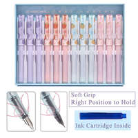 Stylo plume transparent Lucency, pointe métallique de 0,38 mm, outil d'écriture et de calligraphie, stylo plume en plastique coloré, un cadeau pour un ami