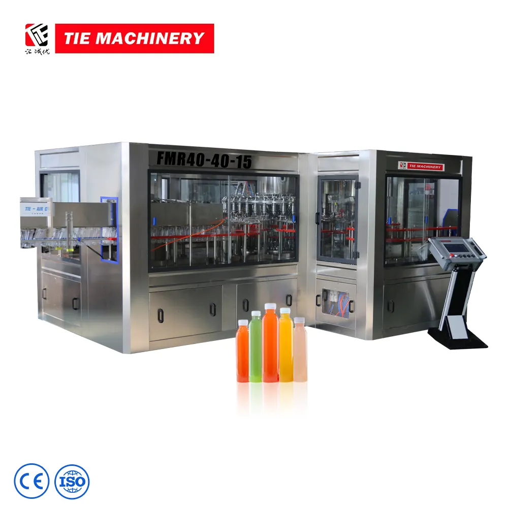 New Design 18000-20000BPH 3 In 1 Automatic Plastic Bottle Juice Filling Packaging Machine