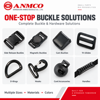 Accessoires de sac à dos avec anneau en D noir pour connexions de crochets et de sangles, pièce de rechange compatible avec les composants ANMCO